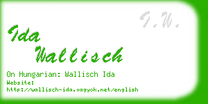 ida wallisch business card